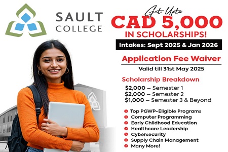 Study in Canada & Save Big - Get Up to $5,000 at Sault College!